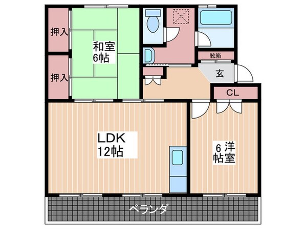 落久保マンションの物件間取画像